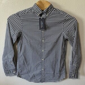 NEW Vineyard Vines OTG Performance Shirt Classic Fit Navy Blue Gingham Size‎ XS
